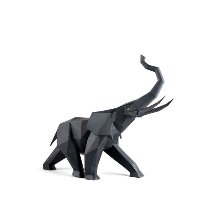Elephant Sculpture by Lladró #Black matte