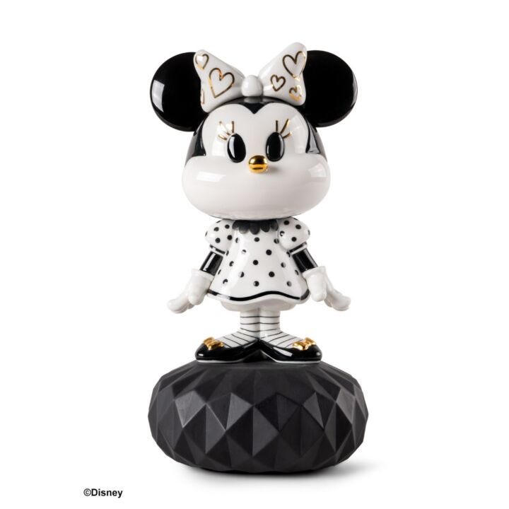 Minnie in black and white Sculpture by Lladró