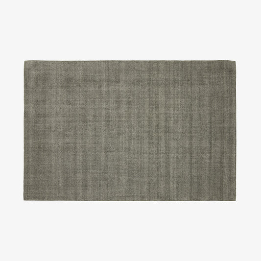 FIBER WOOD - Solid-color handmade rectangular Lyocell rug