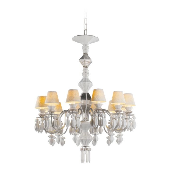 Belle de Nuit 12 Lights Chandelier by Lladró #Silver Luster (CE/UK)
