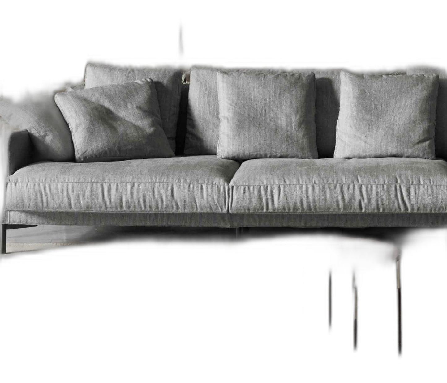 DUMAS - Leather armchair with removable cover