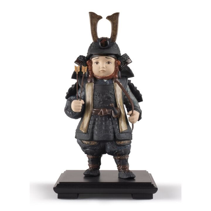 Warrior Boy Figurine with bow by Lladró #Brown