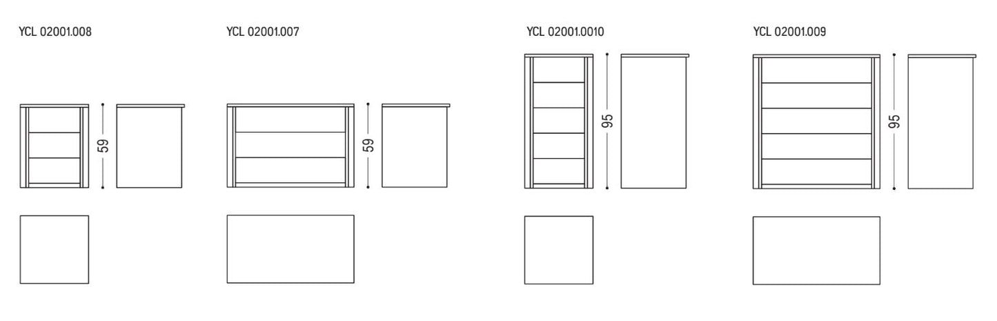DRAWERS WITH PUSH-PULL SYSTEM,ON METAL RUNNERS (Request Info)