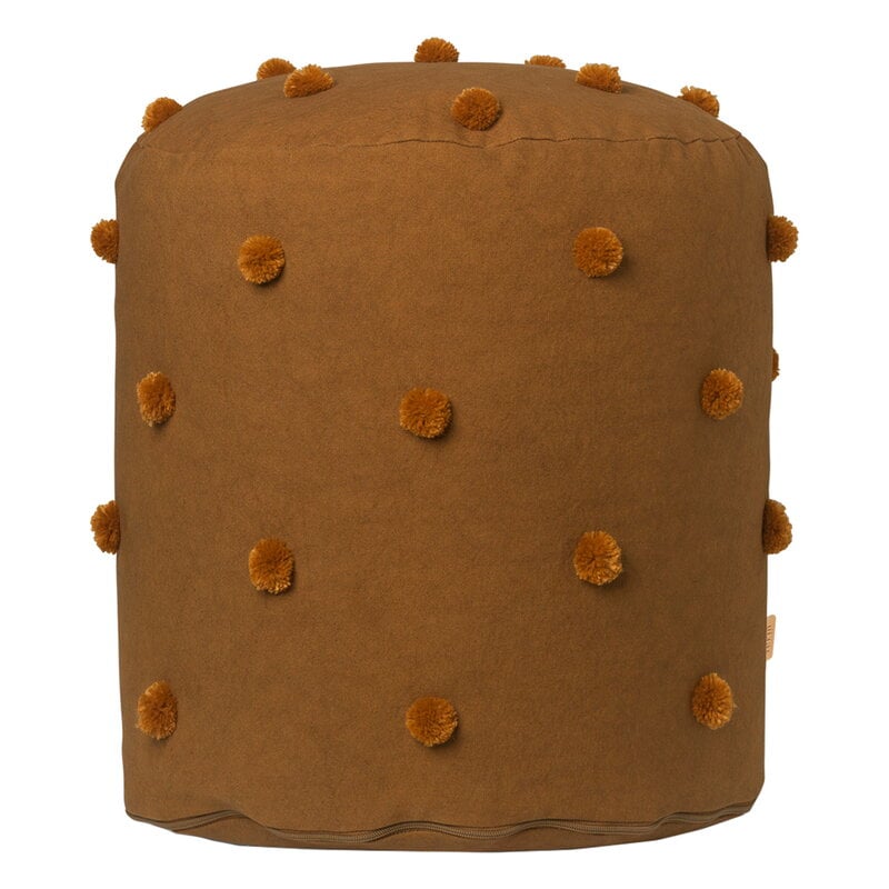 Dot tufted pouf by ferm LIVING #sugar kelp - mustard #