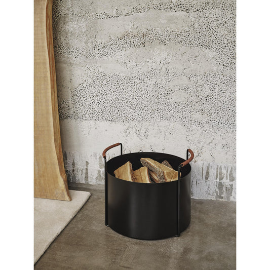 Ferm Living Port Firewood Basket Black