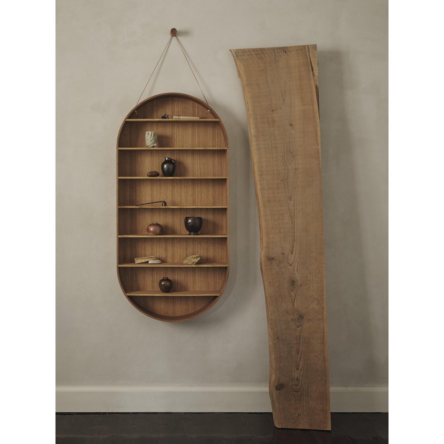 Ferm Living Dorm Oval Shelf Oiled Oak