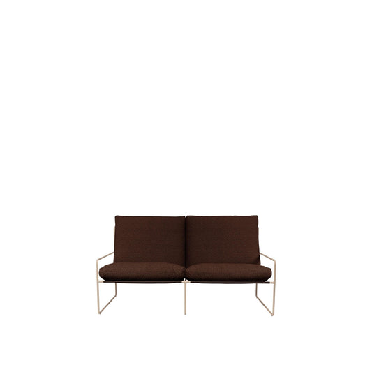 Ferm Living Desert 2-Seater Sofa Pure Bouclé/Cashmere/Chestnut