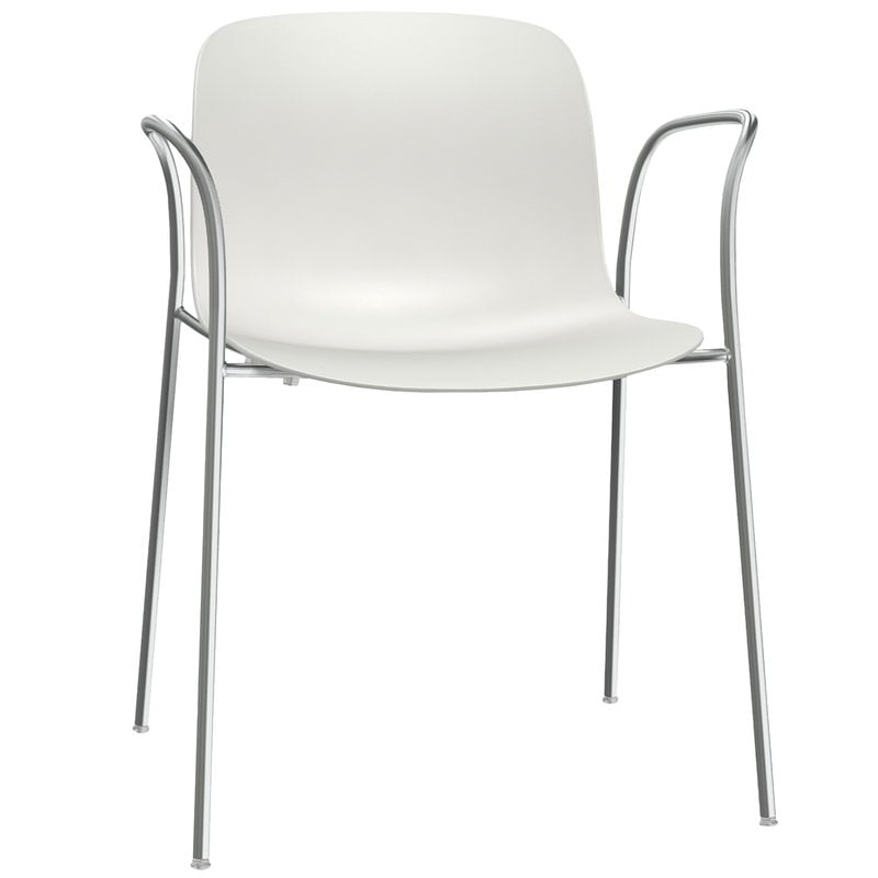 Troy chair with arms by Magis #white - chrome #