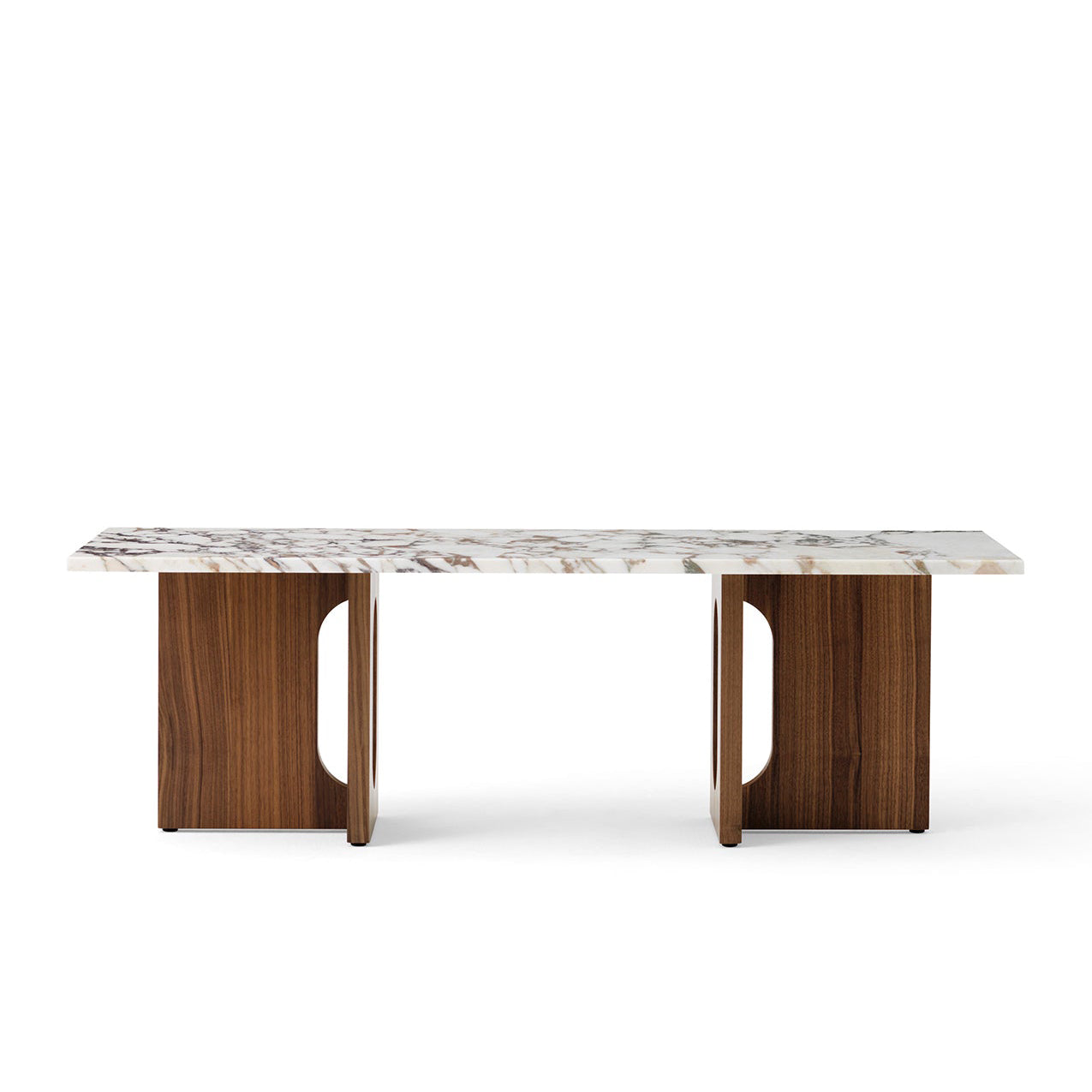 Androgyne Lounge Table, Wood by Audo Copenhagen #Walnut | Calacatta Viola