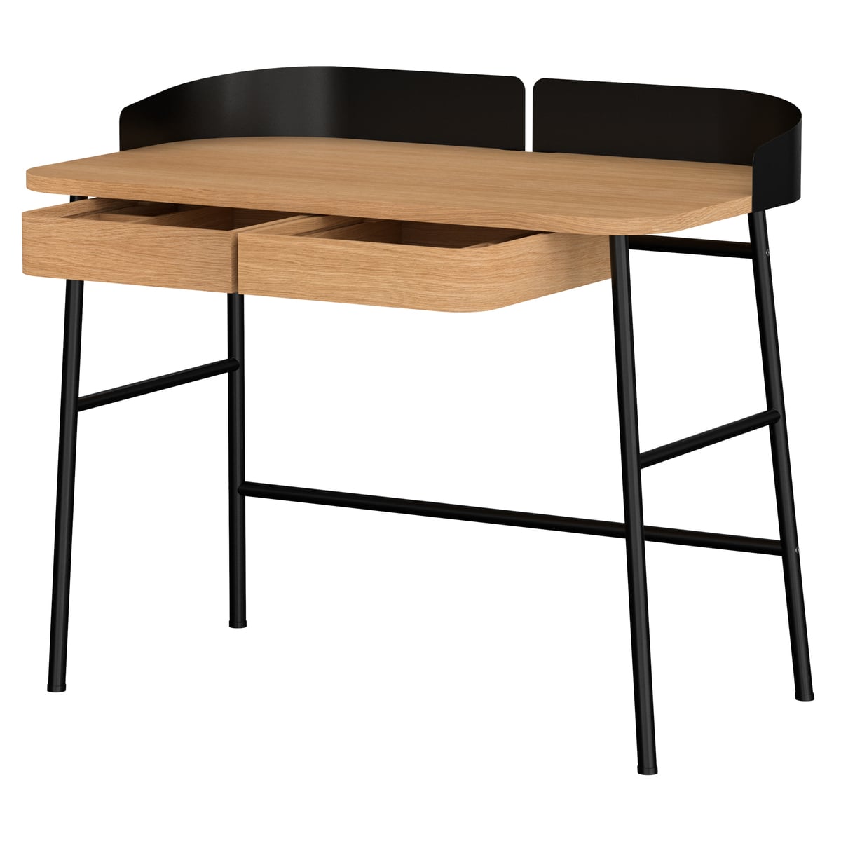 Victor desk, oak - slate grey