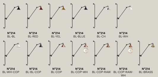 LAMPE GRAS N°214 - Wall lamp with swing arm