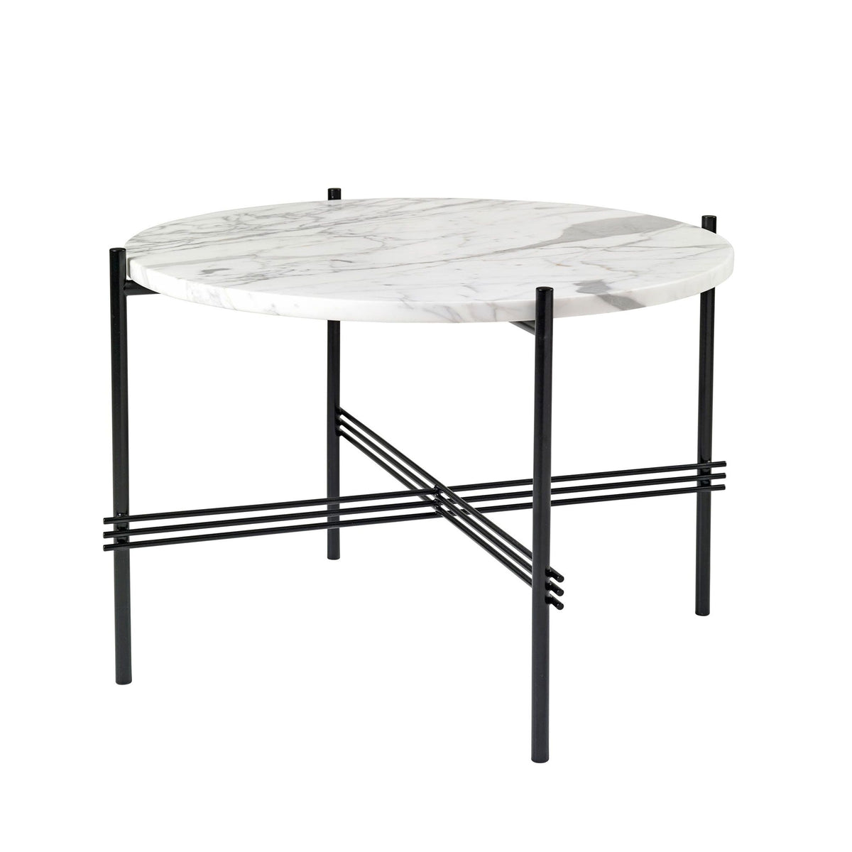 TS Coffee Table Round Ø55 Black/ Green Guatemala Marble