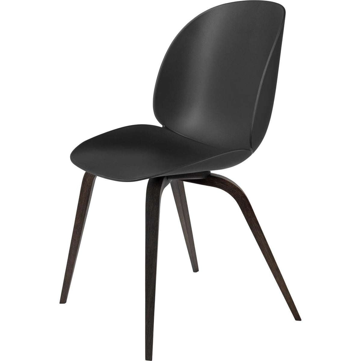 Beetle Dining Chair Wooden Base Smoked Oak Matt/New Beige