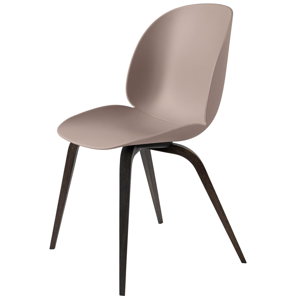 Beetle Dining Chair Wooden Base Smoked Oak Matt/Black