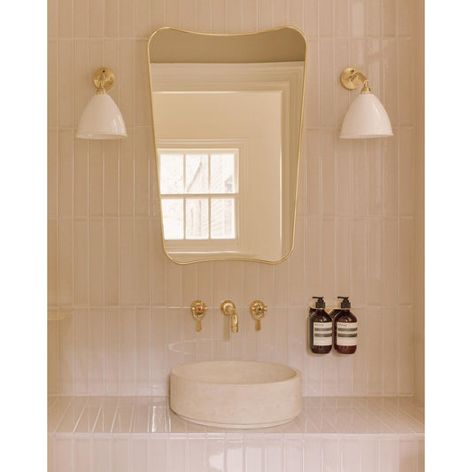 Bestlite BL7 Wall Lamp Matt White & Brass