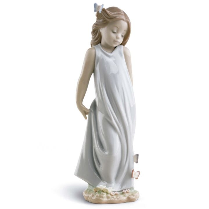 Friend of The Butterflies Girl Figurine by Lladró