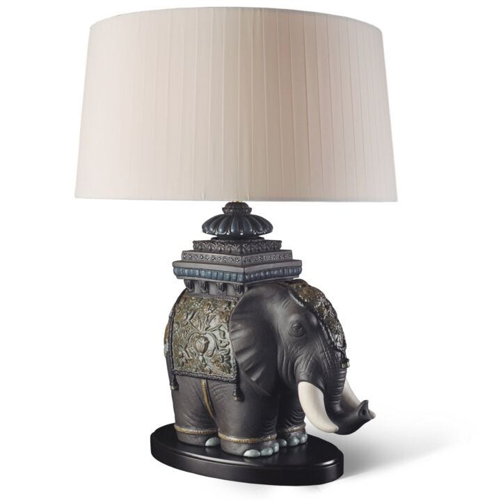 Siamese Elephant Table Lamp (CE) by Lladró