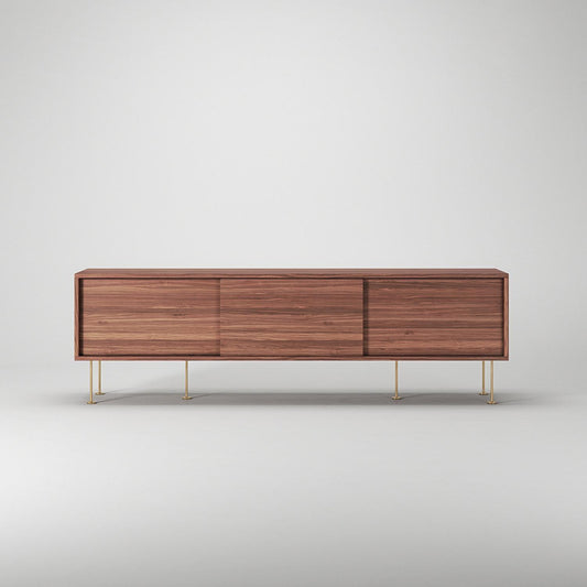 Decotique Vogue TV Bench with Legs 180 Walnut/Brass