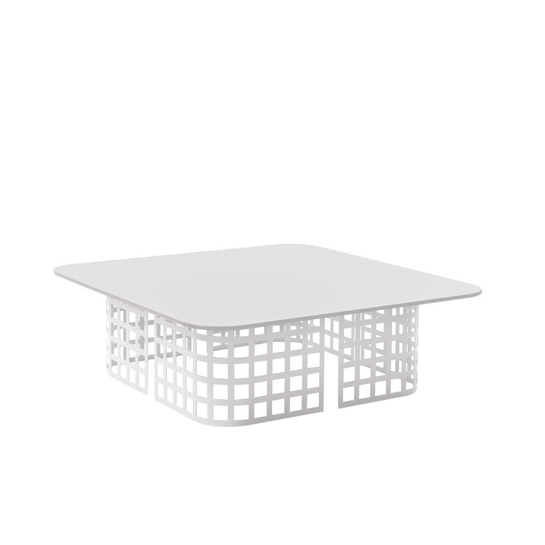 MARA - Square garden table with HPL top and iron base