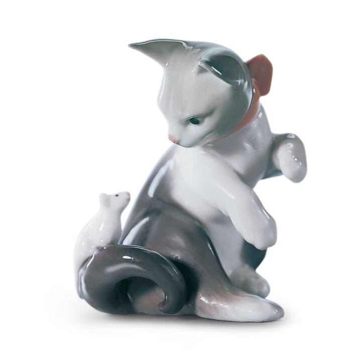 Cat and Mouse Figurine by Lladró
