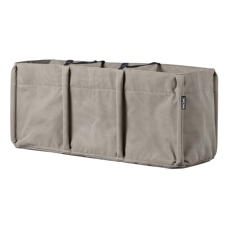 Baclong 3 fabric planter by Bacsac #110 L, taupe #
