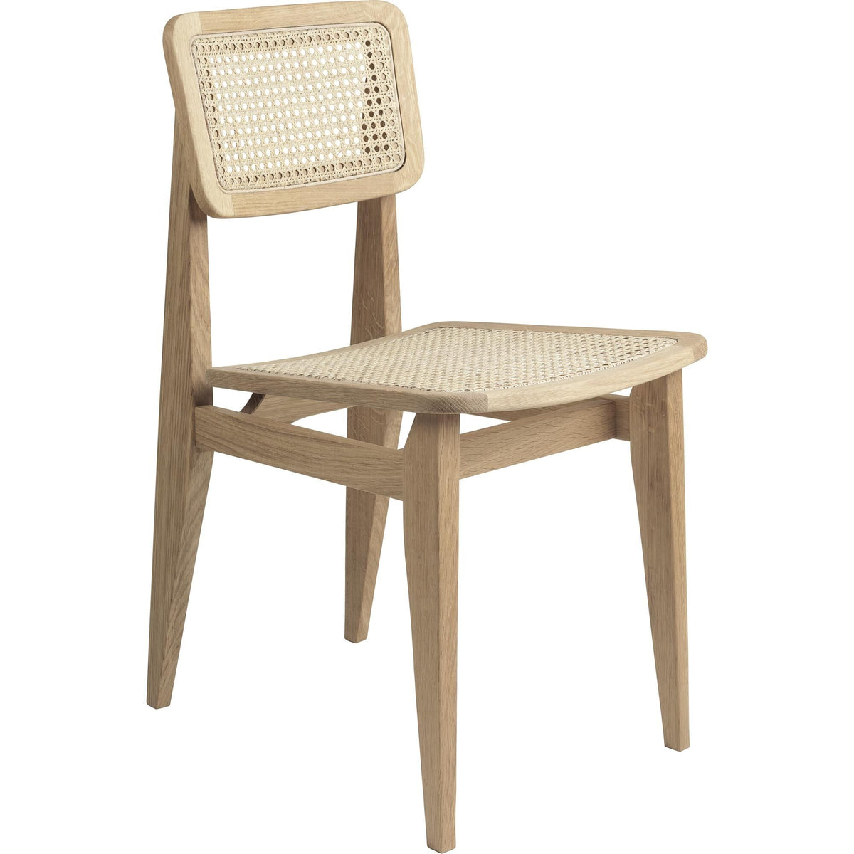 C-Chair Dining Chair French Wicker/Black Oak