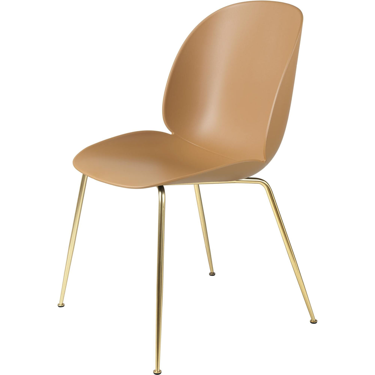 Beetle Dining Chair Conic Base Brass Semi Matt/ Sweet Pink