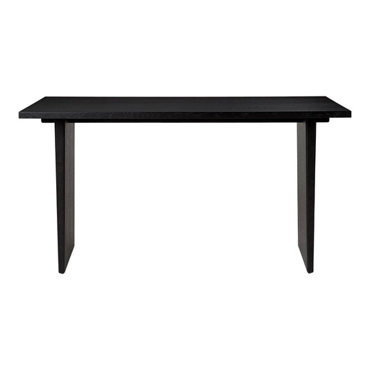 Private Desk Black Brown Stained Oak