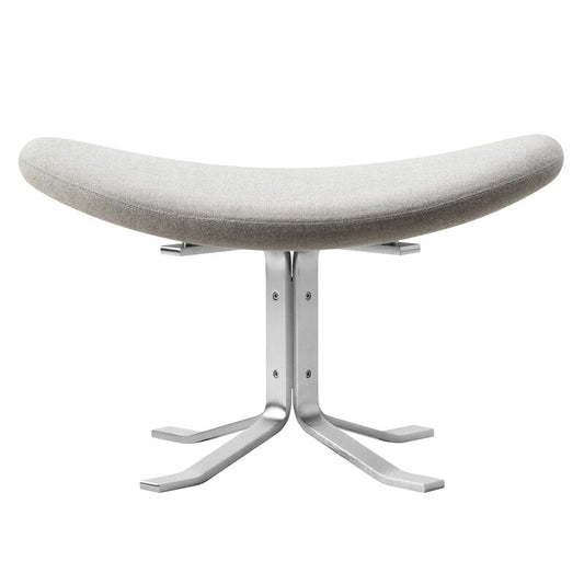 Corona ottoman by Fredericia #brushed chrome - Gabriel Capture 4101 #