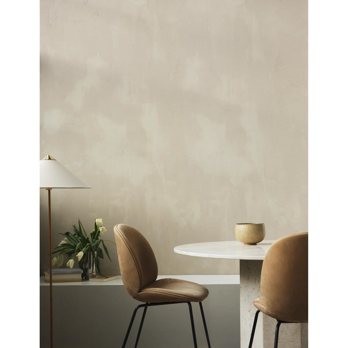 Epic Dining Table Elliptical White Travertine