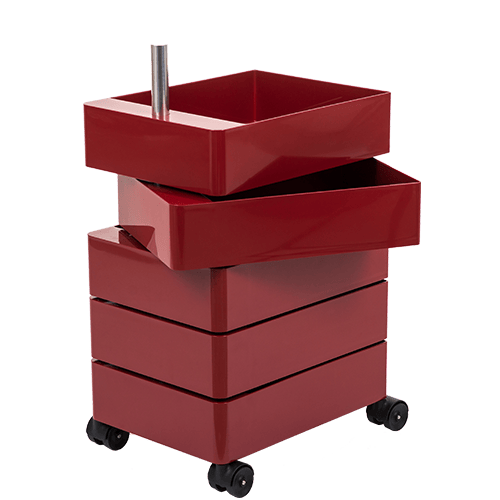 360° - ABS chest of 5 drawers with casters