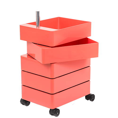 360° - ABS chest of 5 drawers with casters