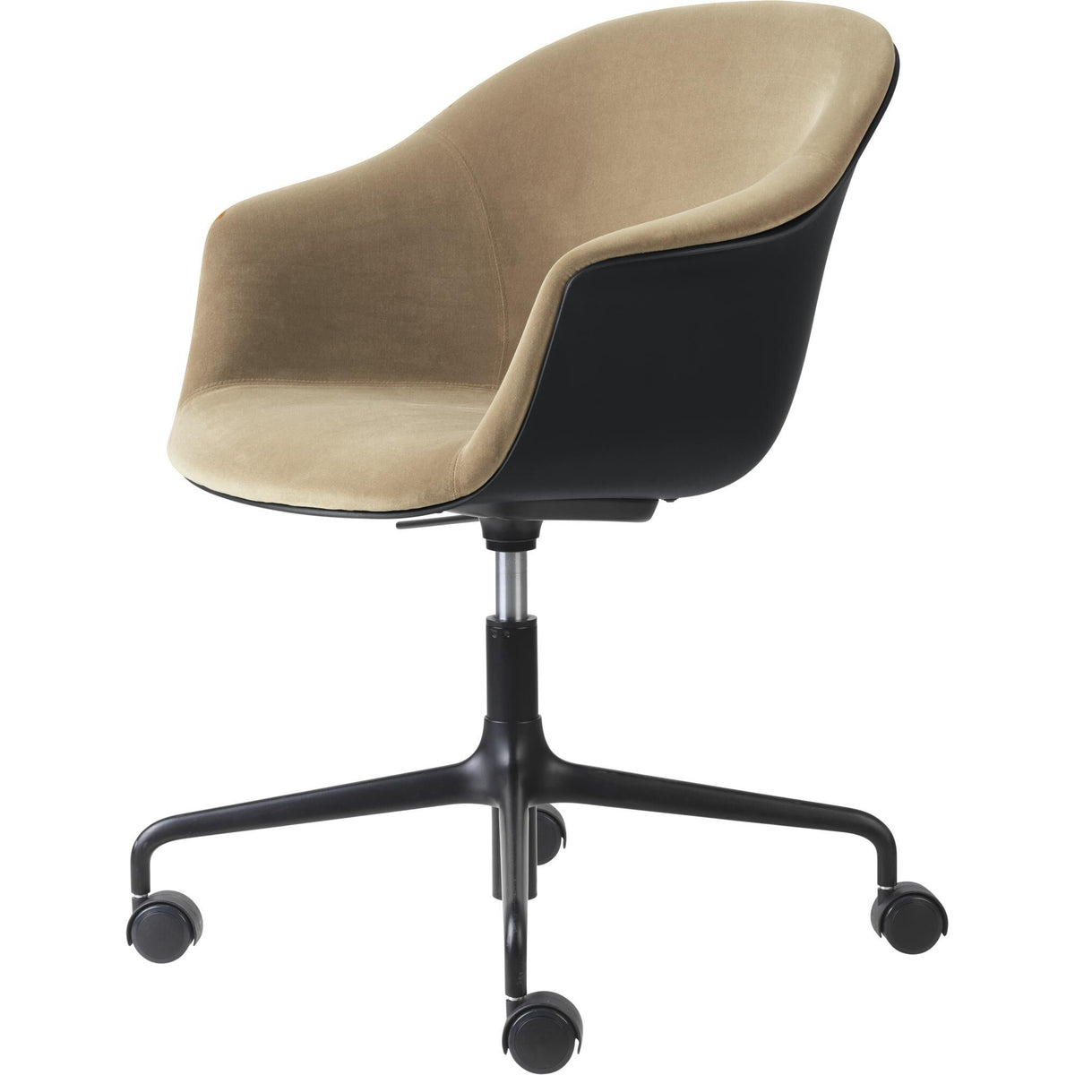Bat Office Chair Upholstered Matt Black/ Belsuede Special 133