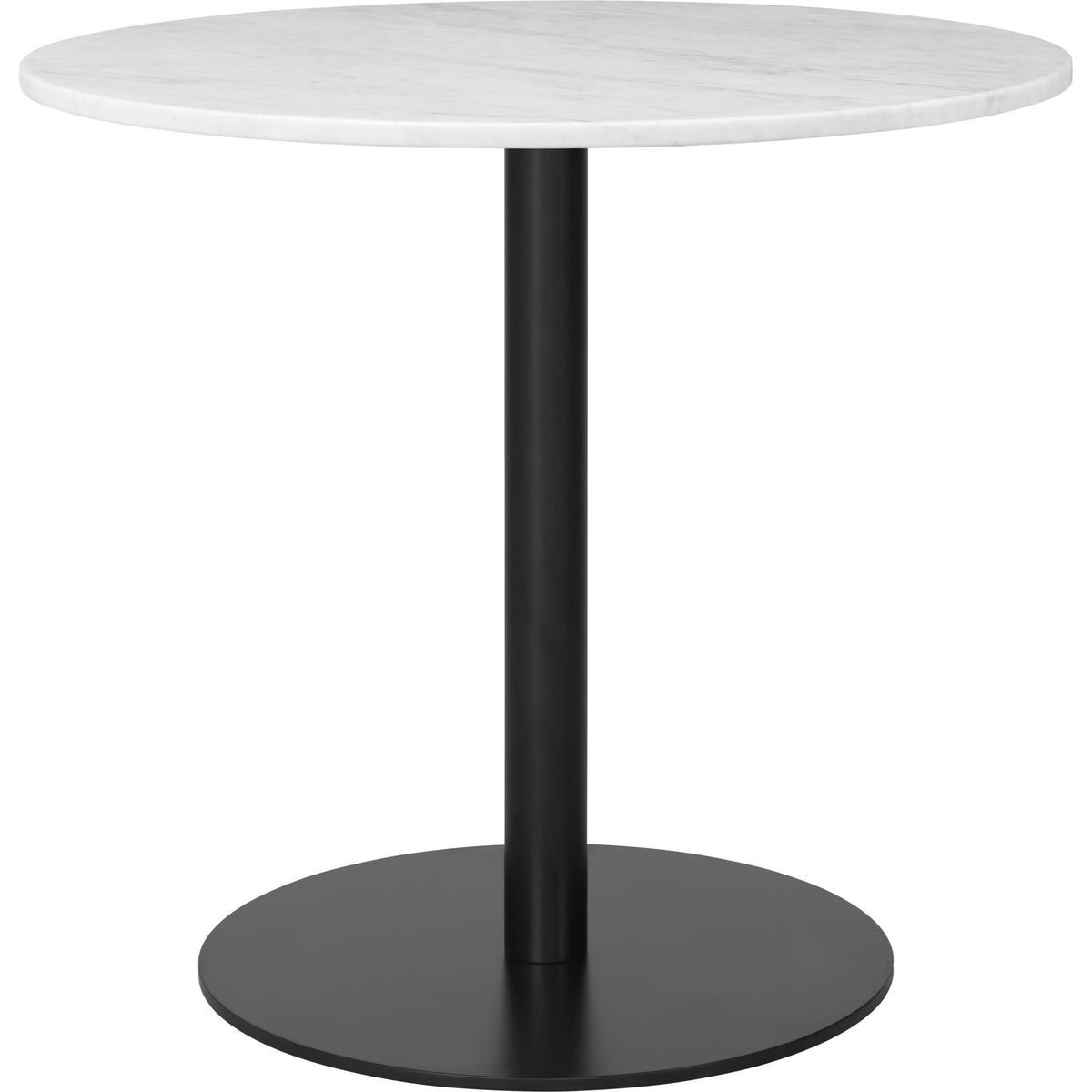 1.0 Dining Table Round Ø80 cm M. Black Base and Black Marquina Marble Top