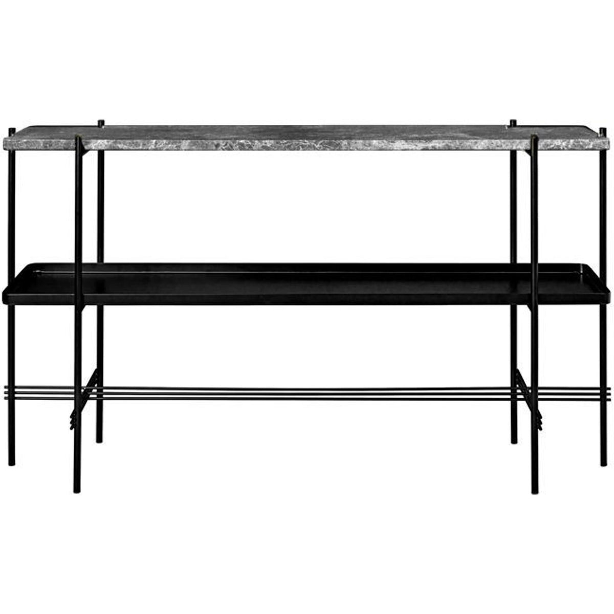 TS Console Table H72 With 2 Shelves and Tray Black/ Green Guatemala