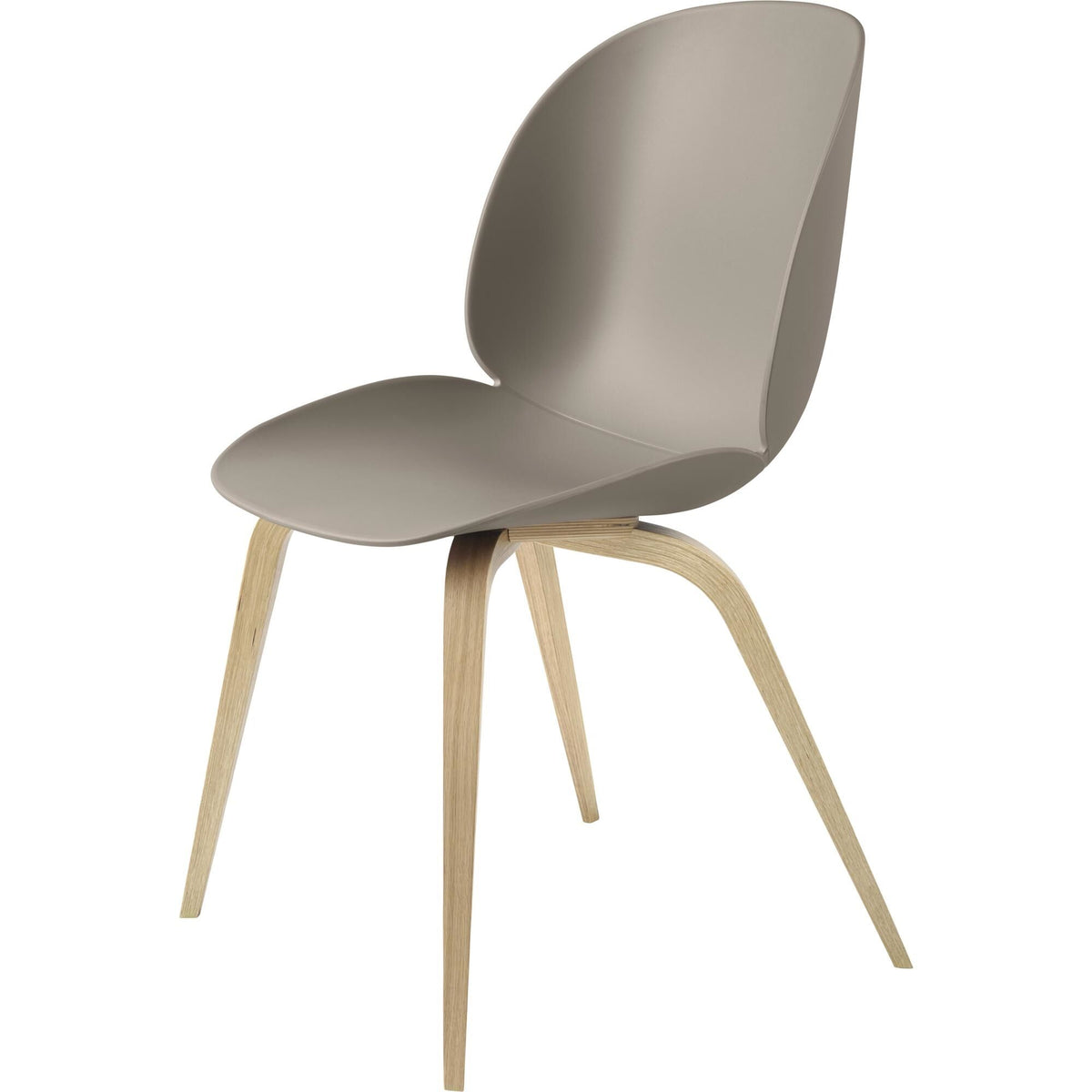 Beetle Dining Chair Wooden Base Oak Semi Matt/ Sweet Pink