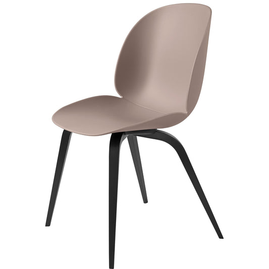Beetle Dining Chair Wooden Base Black Stained Beech Semi- mat/Alabaster White
