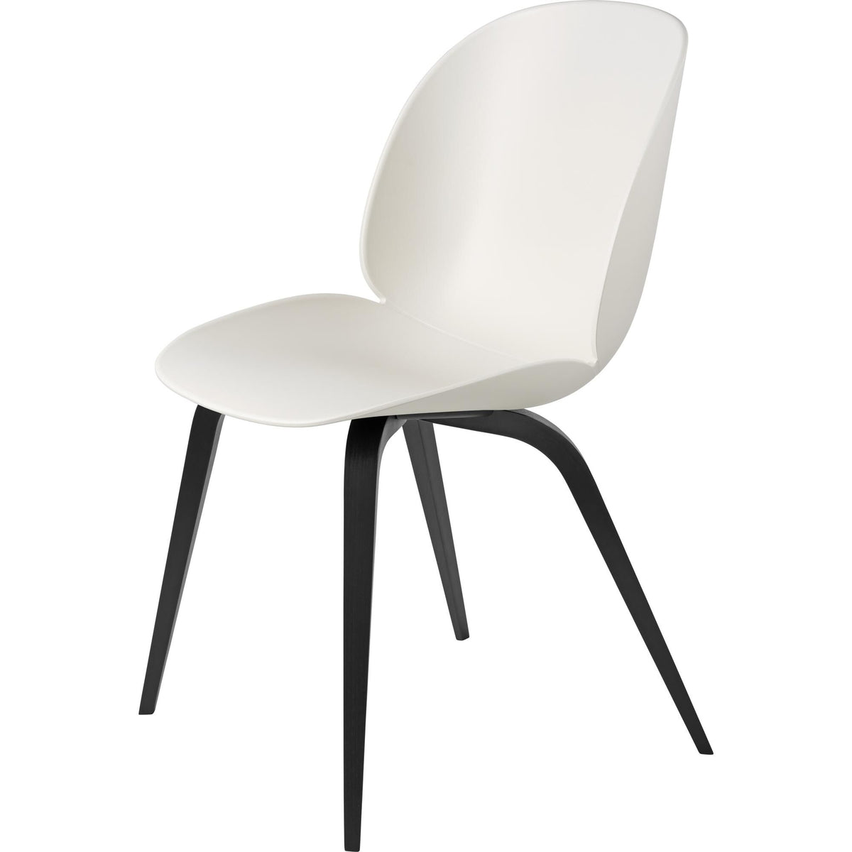 Beetle Dining Chair Wooden Base Black Stained Beech Semi- Mat/ Sweet Pink