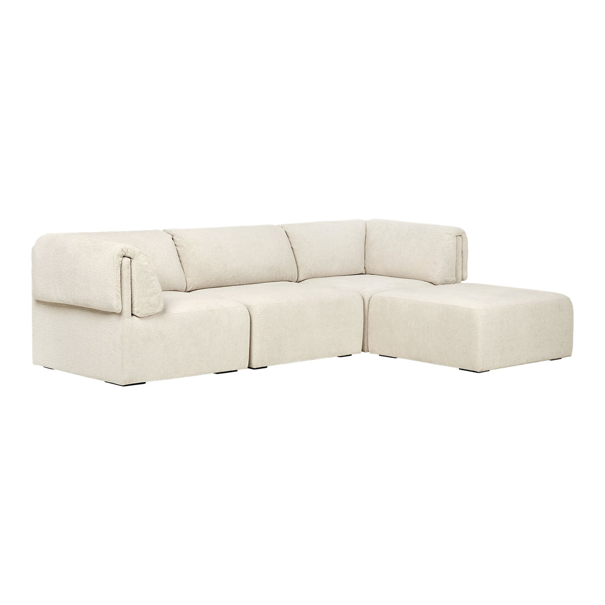 Wonder Sofa 3 Seater with Armrest and Chaise Lounge Mumble 02