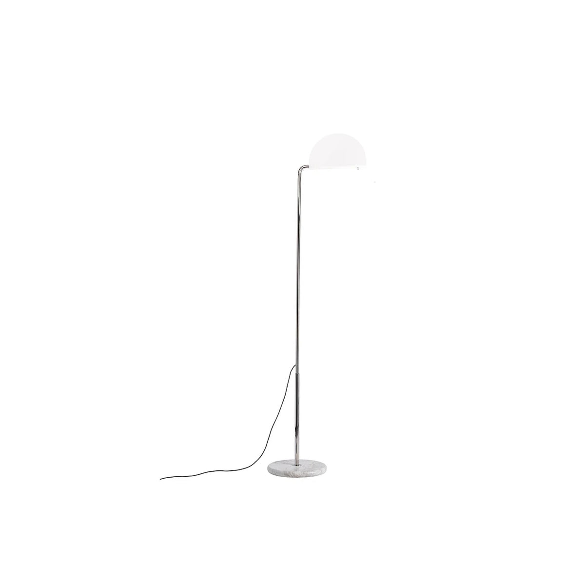 DCWéditions Mezzaluna Floor Lamp Chrome/ Deep Blue