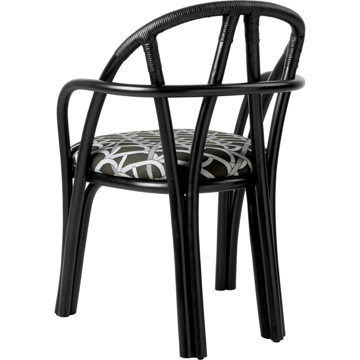 Bistra Dining Chair With Armrests Olive Stained Rattan/Reales Limonta 001