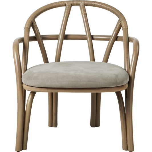 Bistra Armchair Olive Stained Rattan/Fustagno Limonta 003