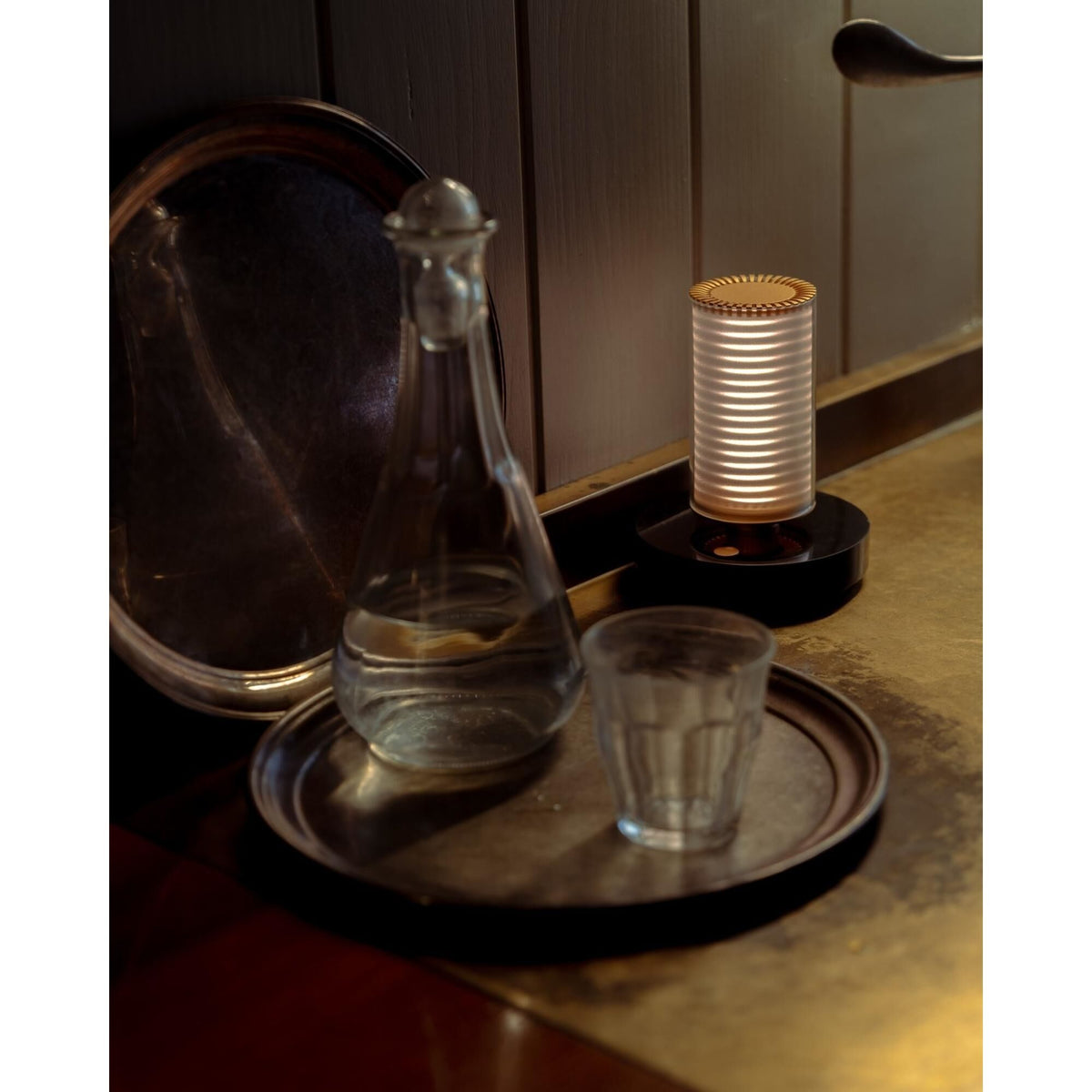 DCWédtions La Lampe Frechin Portable Lamp Gold/ Black Marble