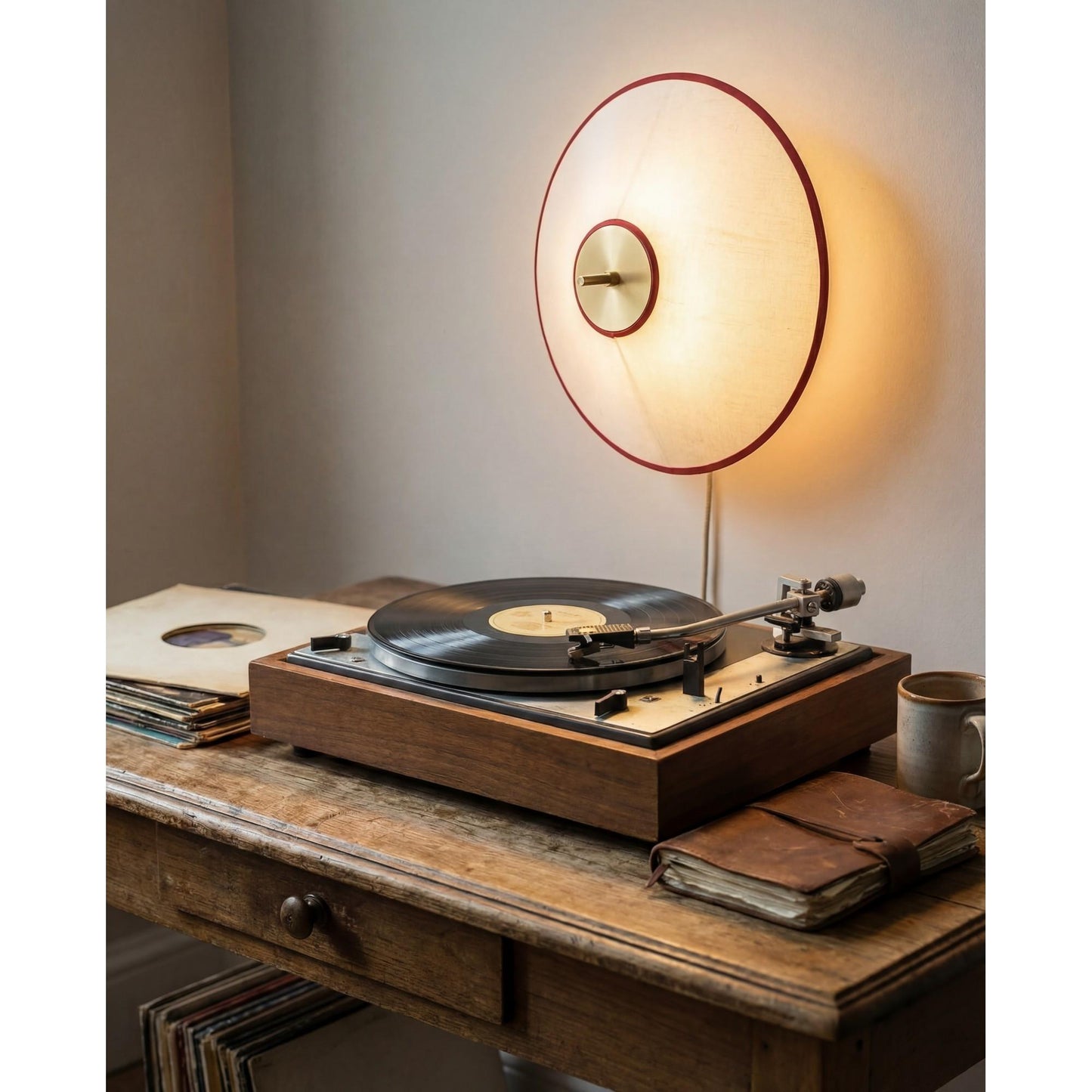 Edgeform Tafta Wall/ Ceiling Light Ø40 Red/Off-White