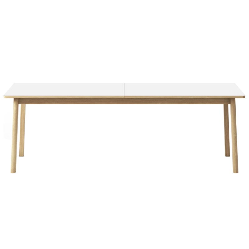 Ana extension dining table by Fredericia #white - soap oak #220-320 x 95 cm