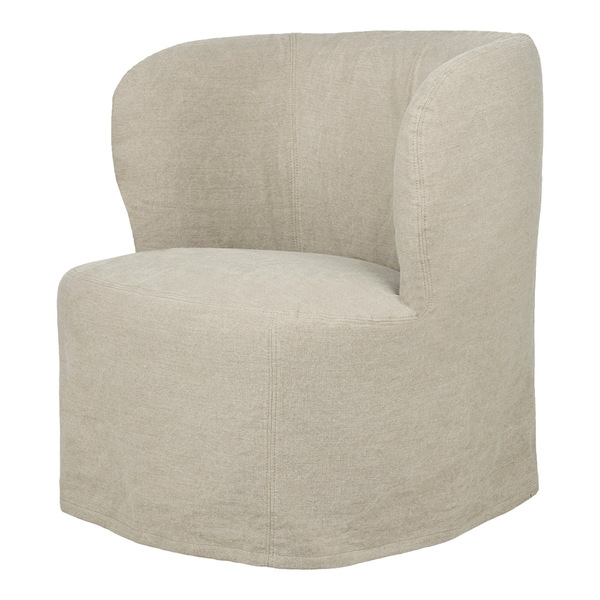 Stay Slipcover Lounge Chair Small Linen 0024