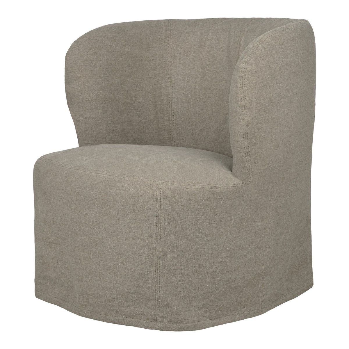 Stay Slipcover Lounge Chair Small Linen 0023