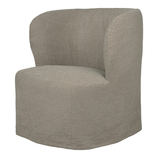 Stay Slipcover Lounge Chair Small Linen 0023