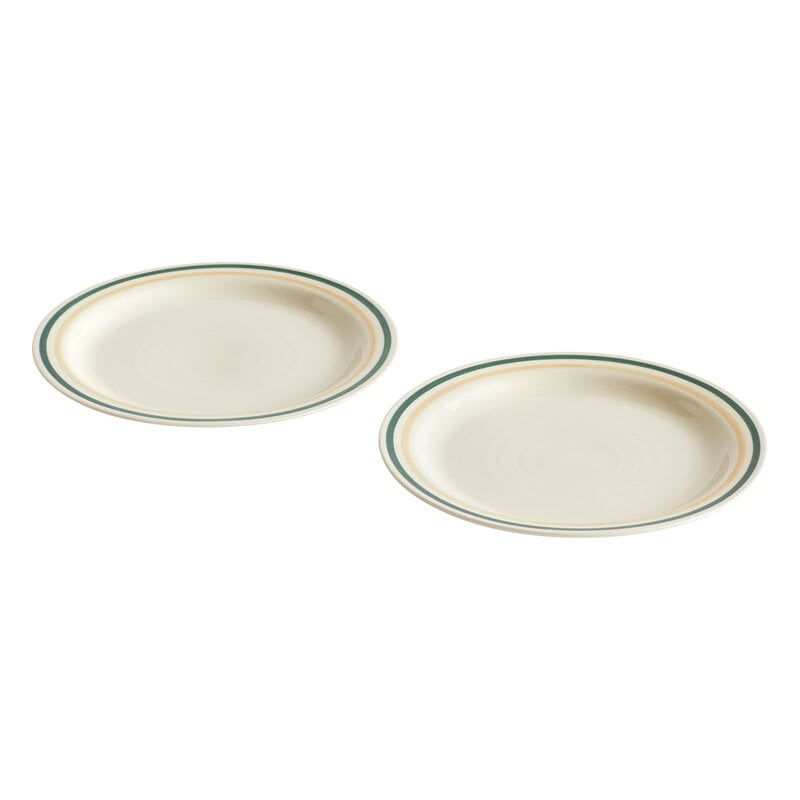 Sobremesa plate by HAY #2 pcs, 24,5 cm, green - sand #
