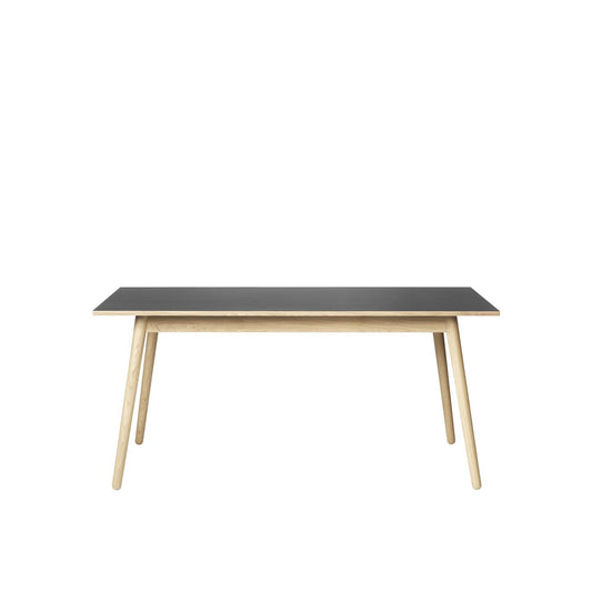 FDB Furniture C35B Dining Table 160 cm Black Lacquered Oak